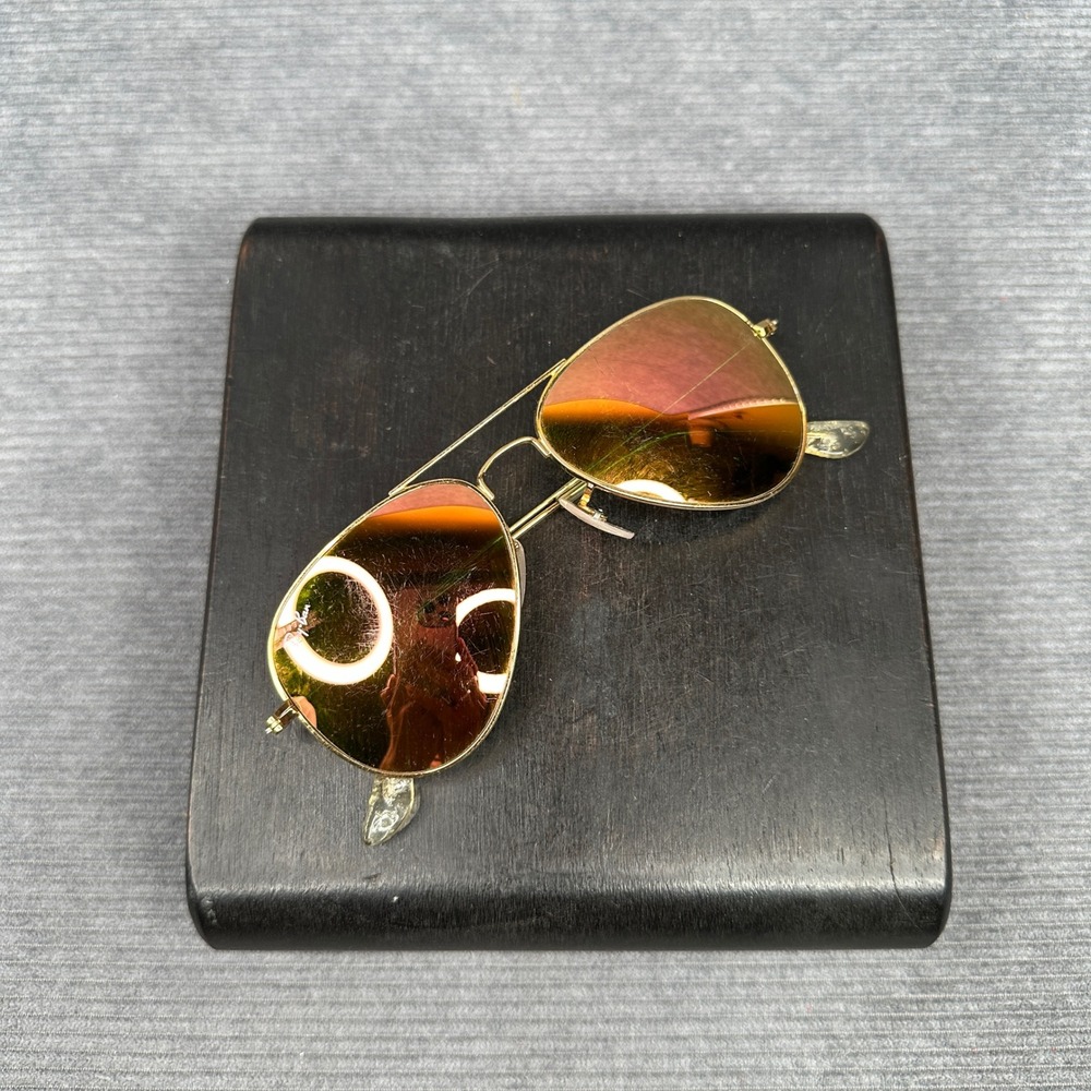 Ray-Ban Aviator Gold Metal Frame Y2K Sunglasses Green Lens RB3025 Classic 58mm
